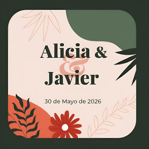 Posavasos Personalizable de cartón con Base de Corcho (10 cm)